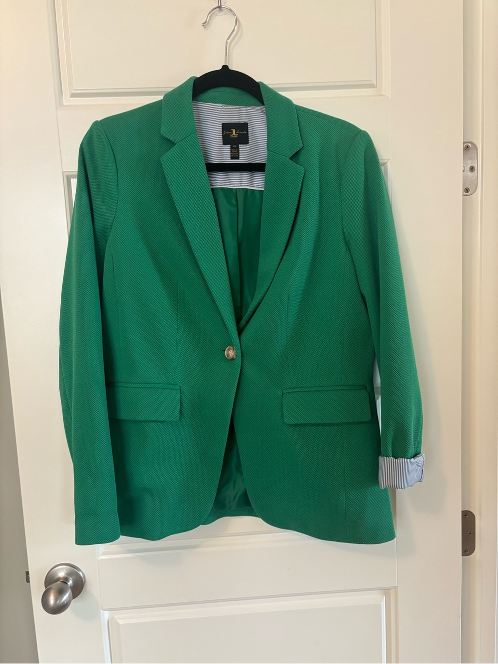 Green Single-Button Blazer